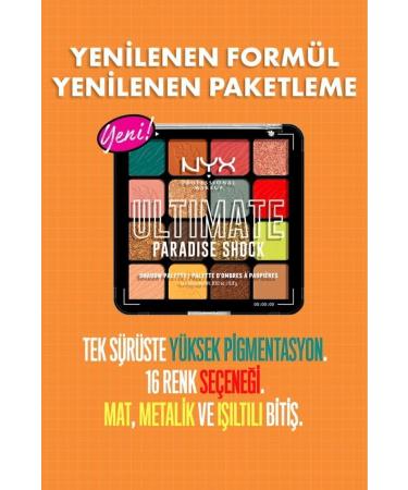 NYX Professional Makeup Ultimate Shadow Palette - Paradise Shock Eyeshadow Palette - Buy Online on GoSupps.com