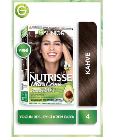 Garnier Nutrisse Intense Nourishing Permanent Cream Hair Dye 4 Brown