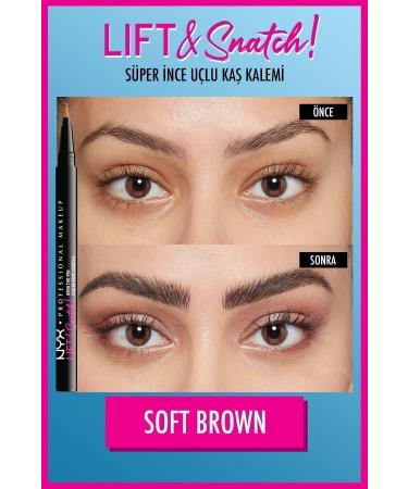 NYX Professional Makeup Lift & Snatch! Brow Tint Pen Soft Brown - Eyebrow Pencil - Buy Online on GoSupps.com