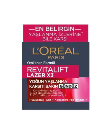 L'Oreal Paris Anti-Aging Revitalift Laser X3 Skin Serum 30 ml Day Cream 50 ml - Buy Online on GoSupps.com