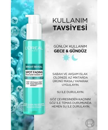 L'Oreal Paris Bright Reveal Anti-Skin Imperfections Serum-Containing Cleansing Gel Niacinamide + Salicylic Acid 150ml - Buy Online on GoSupps.com