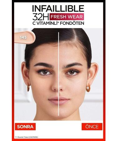 L'Oreal Paris L'or al L'or al Paris Infaillible 32h Fresh Wear Vitamin C Foundation - 145 Rose Beige - Buy Online on GoSupps.com