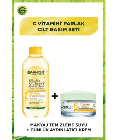 Garnier Micellar Vitamin C Flawless Makeup Remover Water & Vitamin C Bright Daily Brightening Cream