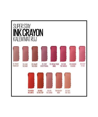 Maybelline New York Super Stay Ink Crayon Pencil Matte Lipstick - Spiced Up - 100 Reach High - Buy Online on GoSupps.com