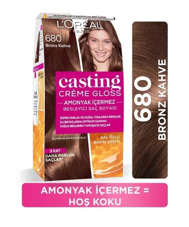 L'Oreal Paris L'Or al Paris Casting Cr me Gloss Hair Dye - 680 Bronze Brown