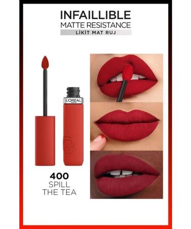 L'Oreal Paris Infaillible Matte Resistance Liquid Matte Lipstick - 400 Spill The Tea - Buy Online on GoSupps.com