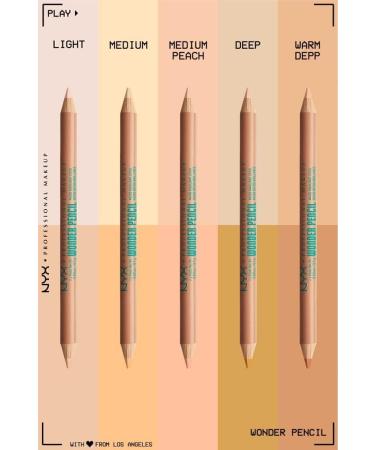 NYX Professional Makeup Wonder Pencil Double-Sided Highlighter & Concealer Pencil - Light - Buy Online on GoSupps.com