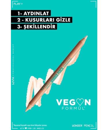 NYX Professional Makeup Wonder Pencil Double-Sided Highlighter & Concealer Pencil - Light - Buy Online on GoSupps.com