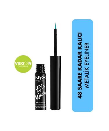 NYX Professional Makeup Eyeliner - Epic Wear Metallic Liquid Liner Teal Metal