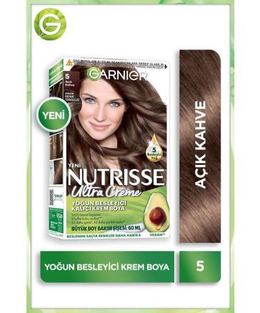 Garnier Nutrisse Intense Nourishing Permanent Cream Hair Dye 5 Light Brown