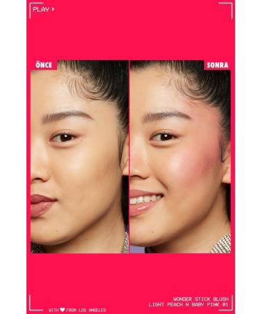 NYX Professional Makeup Wonder Stick Double-Ended Cream Blush Stick - Light Peach And Baby Pink - Buy Online on GoSupps.com