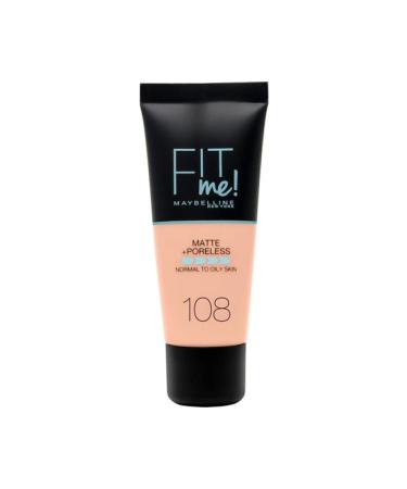 Maybelline New York Matte Foundation - Fit Me Matte Poreless Foundation 108 Rose Vanilla - Buy Online on GoSupps.com