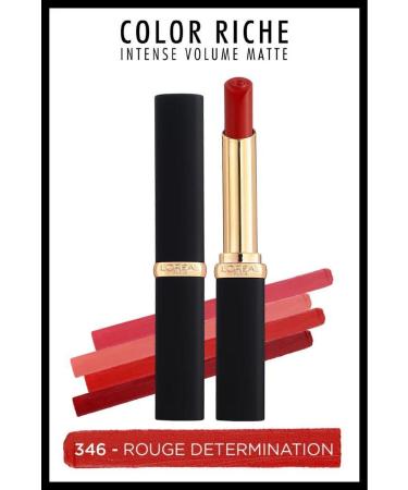 L'Oreal Paris Color Riche Intense Volume Matte Lipstick - 346 Rouge Determination