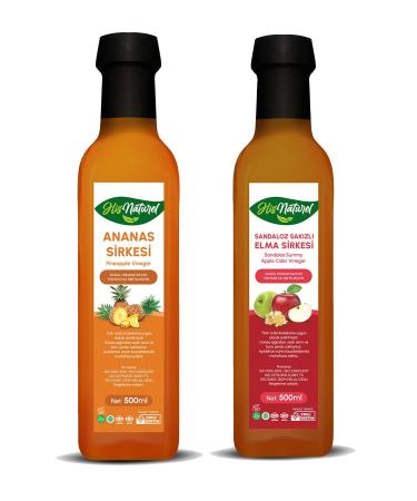 His Natural Sandaloz Gum Green Apple Pineapple Vinegar Fast Toxin Drinkable Natural Set of 2