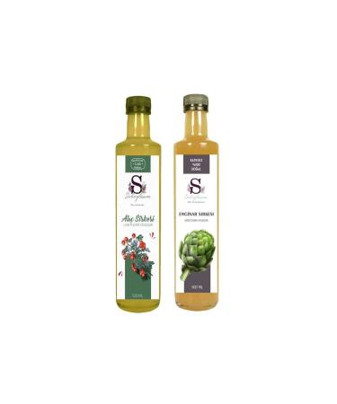 Suheylaana Natural Hawthorn Vinegar 500 Ml And Natural Artichoke Vinegar 500 Ml