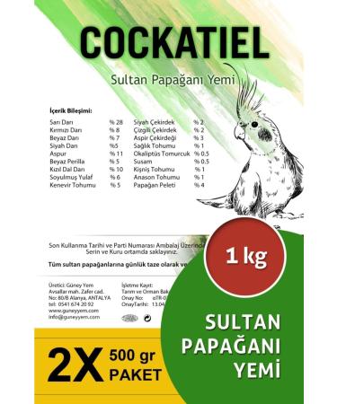 Dal Millet Net Cockatiel Food 1000 gr (2 X 500 gr) Spy-1