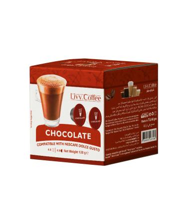 Livy Coffee Dolce Gusto Compatible Chocolate Capsule Coffee 8x8 16 Capsules