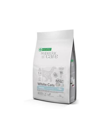 Nature's Protection Fish White Fluffy Adult Cat Dry Food 1.5 Kg