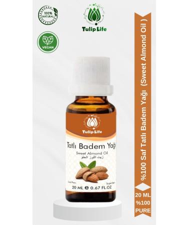 Tuliplife 100% Pure and Natural Sweet Almond Oil (Sweet Almond Oil) 20 ML