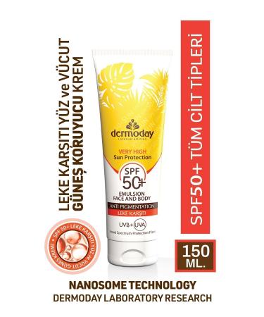 Dermoday Anti-Spot Spf 50+ Sunscreen Face and Body Cream