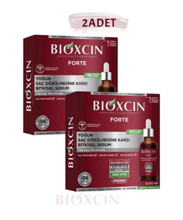 Bioxcin Forte Serum 3x50 ml Intensive Anti-Hair Loss Herbal Serum '2 PCS' & (1 PCS Facial Cleansing Gel)