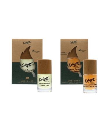 Kalyon Herbal Nail and Cuticle Strengthening Care Serum 11 Ml + Nail Nourishing Lemon Oil 11