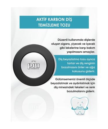 Piu Cosmetic Active Carbon Teeth Cleaning Powder 50 gr - Buy Online on GoSupps.com