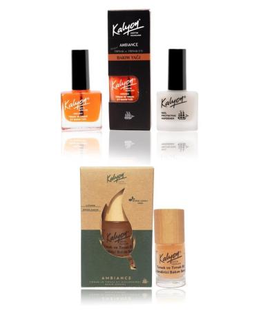 Kalyon Nail Hardener + Care Oil + Herbal Nail and Cuticle Strengthening Care Serum