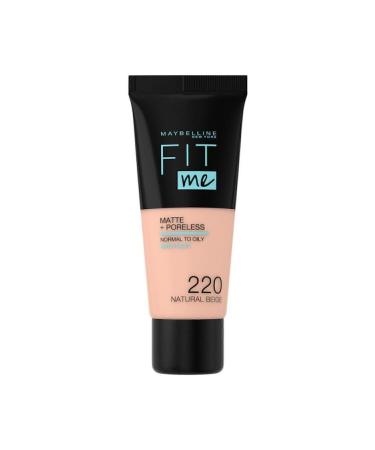 Maybelline New York Fit Me Matte Poreless Foundation - 220 Natural Beige - Buy Online on GoSupps.com
