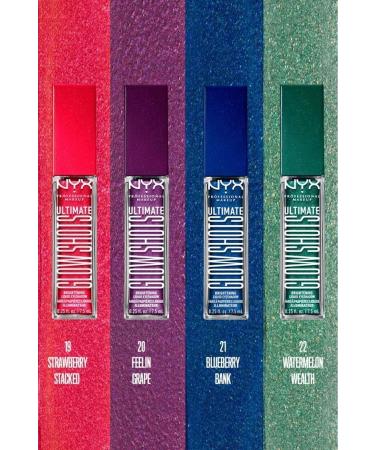 NYX Professional Makeup Ultimate Glow Shots Shimmering Liquid Eyeshadow - 21 Blueberry Bank - Buy Online on GoSupps.com