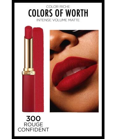 L'Oreal Paris Color Riche Colors Of Worth Intense Volume Matte Lipstick - 300 Rouge Confident - Buy Online on GoSupps.com