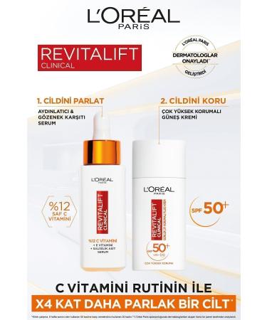 L'Oreal Paris Revitalift Clinical Spf 50+ Daily High UV Protection Face Sun Cream 50ml - Buy Online on GoSupps.com