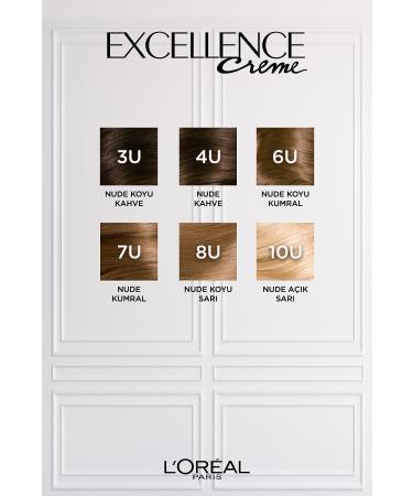 L'Oreal Paris Excellence Creme Nude Colors Hair Dye 3u Nude Dark Brown - Buy Online on GoSupps.com
