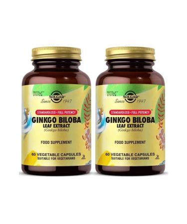 Solgar Ginkgo Biloba Leaf Extract 60 Capsules 2 Pieces