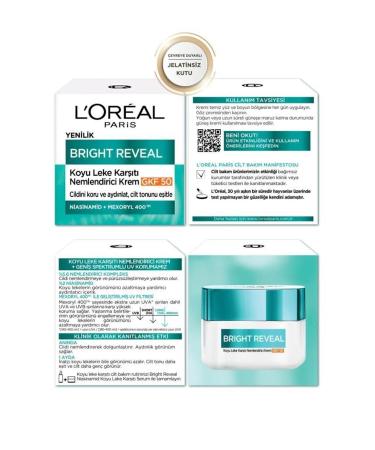 L'Oreal Paris Bright Reveal Anti-Dark Spot Skin Tone Equalizer Spf50 Moisturizing Cream Niacinamide 50ml - Buy Online on GoSupps.com
