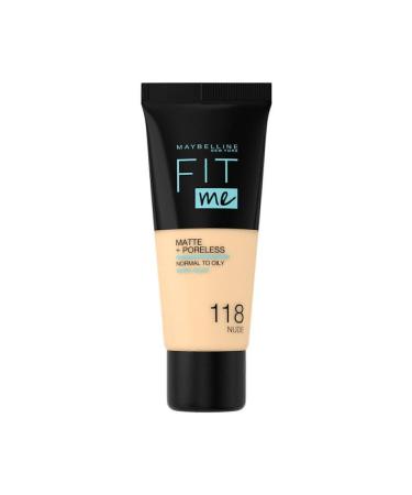 Maybelline New York Fit Me Matte Poreless Foundation - 118 Nude - Buy Online on GoSupps.com