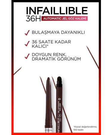L'Oreal Paris Infaillible Automatic Gel Eyeliner - Brown - Buy Online on GoSupps.com