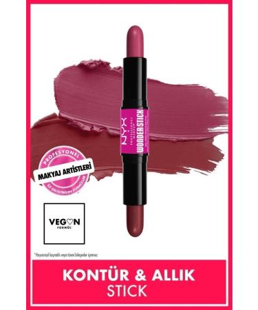 NYX Professional Makeup Wonder Stick Double-Ended Cream Blush Stick - Deep Magenta and Ginger