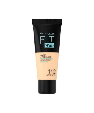 Maybelline New York Fit Me Matte Poreless Foundation - 112 Soft Beige - Buy Online on GoSupps.com
