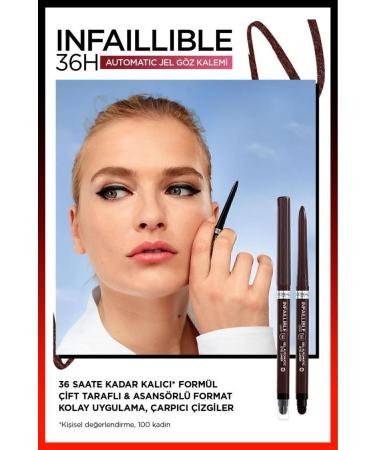 L'Oreal Paris Infaillible Automatic Gel Eyeliner - Brown & Mini Paradise Mascara 4.7 ML Makeup Set - Buy Online on GoSupps.com
