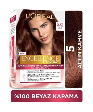 L'Oreal Paris L'Or al Paris Excellence Creme Hair Dye - 5.32 Golden Brown