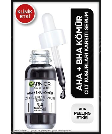 Garnier Aha Bha Anti-Imperfection Serum 4% niacinamide Peeling Aha Bha 30ml