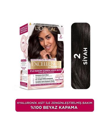 L'Oreal Paris Excellence Creme Hair Dye 2 Black
