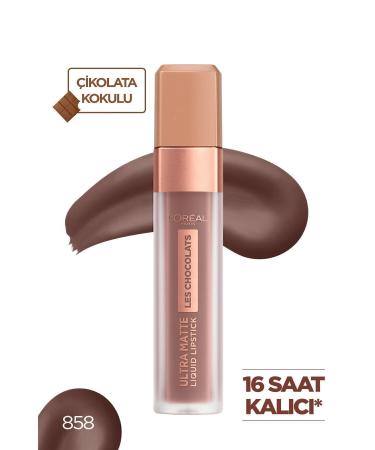 L'Oreal Paris Liquid Matte Lipstick - Les Chocolats Ultra Matte Liquid Lipstick 858 Oh My Choc! 3600523643837