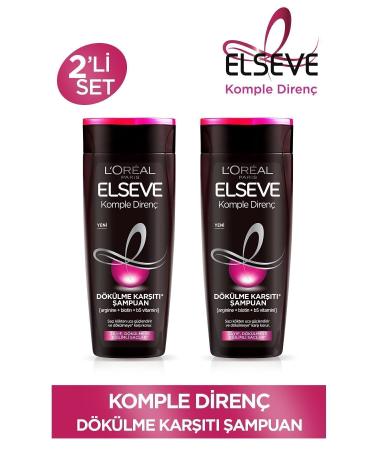 Elseve Complete Resistance Anti-Hair Loss Shampoo 390 ml Set of 2
