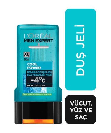 L'Oreal Paris Men Expert Men's Basic Care Set Cool Power Refreshing Shower Gel 300ml + Cool Power Roll On X2 - Buy Online on GoSupps.com