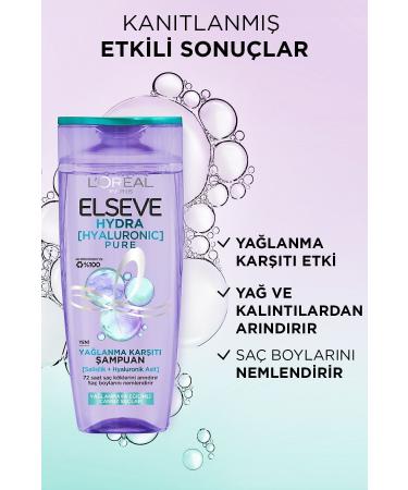 Elseve Hydra hyaluronic Pure Salicylic Acid Anti-Oily Purifying Shampoo 300ml - Buy Online on GoSupps.com