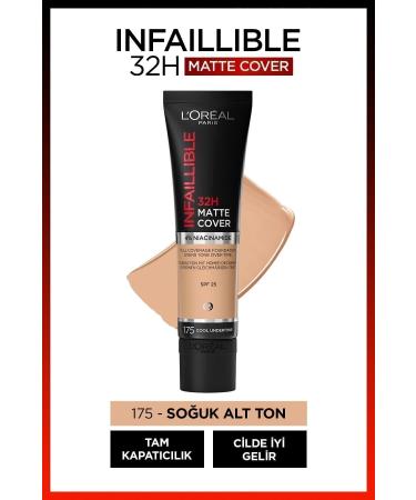 L'Oreal Paris L'or al Paris Infaillible 24h Matte Cover High Coverage Foundation - 175 Sable/sand