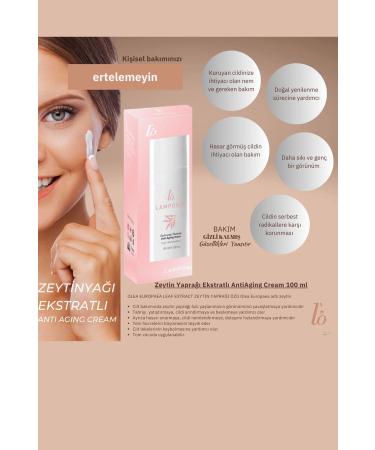 Lamponia Olive Leaf Extract Anti-Aging Cream 100 ml - Buy Online on GoSupps.com