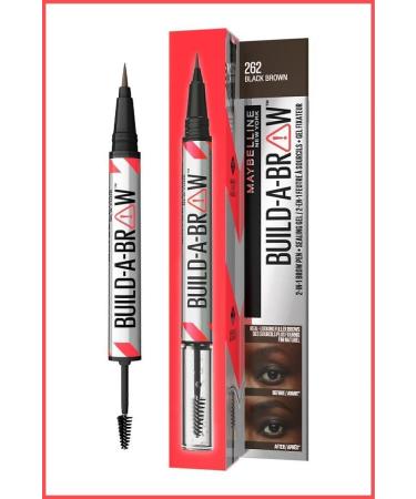 Maybelline New York Build a Brow 2in1 Eyebrow Pencil and Gel Black Brown - Buy Online on GoSupps.com